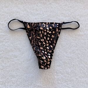 Betsey Johnson Black and Gold Panties, Size S